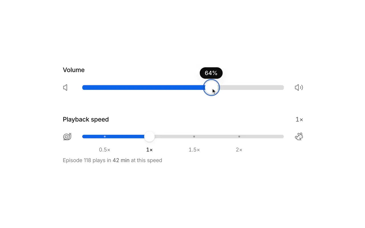 Elastic slider: A slider that stretches like rubber past its ends.