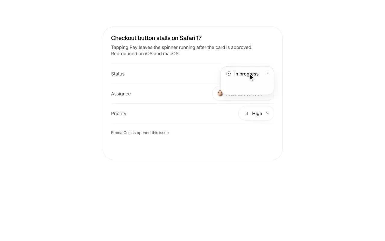 Morph select: A select whose trigger grows into the list, with type-ahead.
